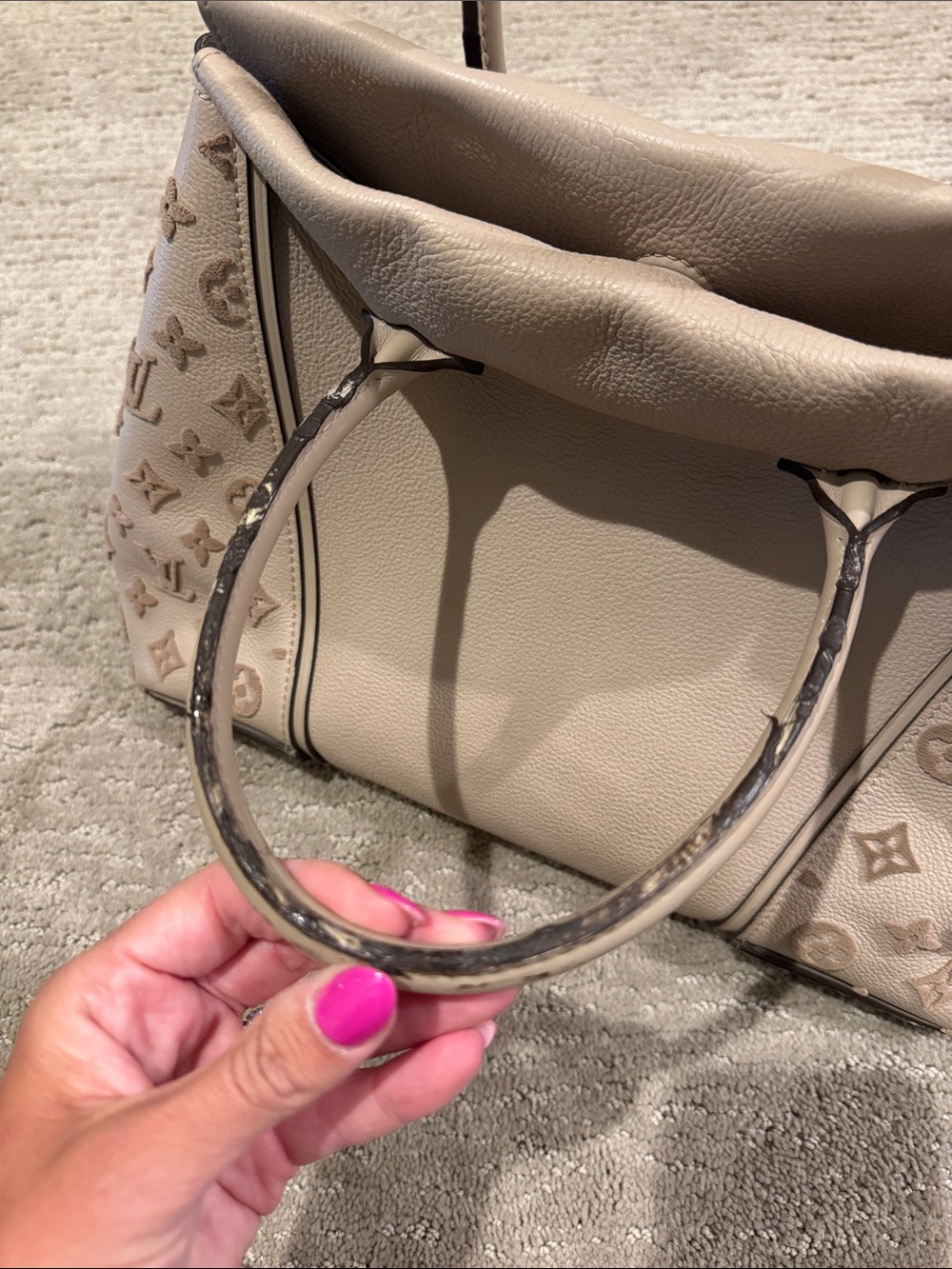 Louis Vuitton PM Mono Velour Galet Tote - Picture 8 of 16